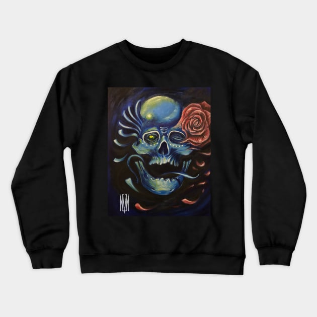 Day of the Dead Skull Crewneck Sweatshirt by nickmelia18